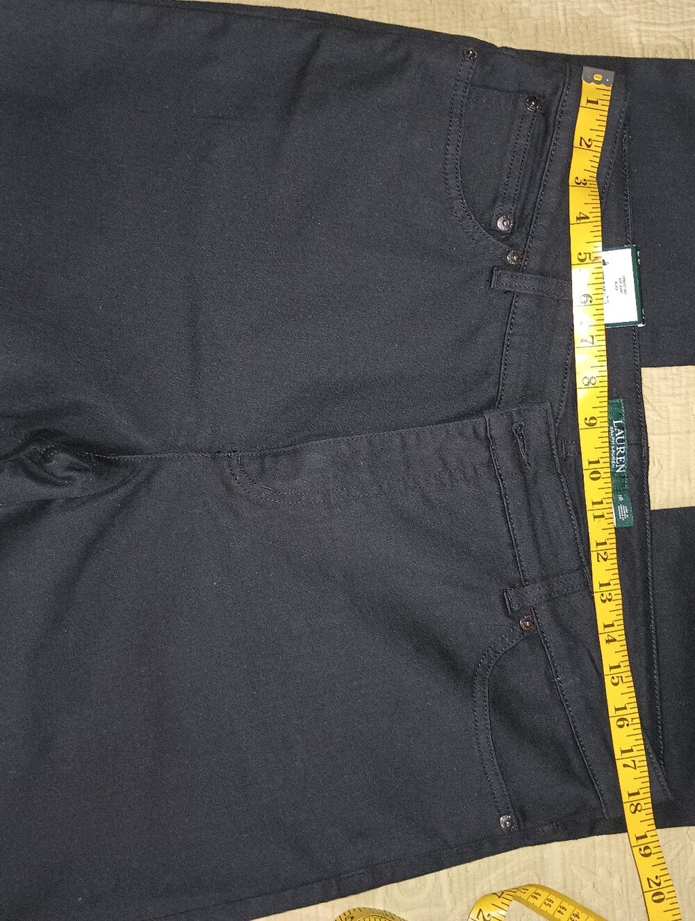 Lauren Ralph Lauren Straight Black Jeans SZ14-16 - Picture 3 of 7